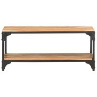 The Living Store Salontafel Industrieel - 90 x 30 x 40 cm - Acaciahout - Staal - thumbnail