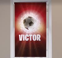 Rolgordijnen voetbal Vuurbal met naam
