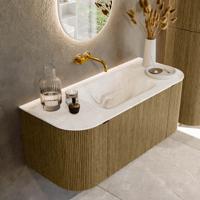 Badmeubel Mondiaz Kurve-Dlux | 110 cm cm | Meubelkleur Dusk | Wastafelkleur Frappe | Solid surface | Wasbak midden spoelbak | Zonder kraangat(en) Badmeubel Mondiaz Kurve-Dlux | 110 cm cm | Meubelkleur Dusk | Wastafelkleur Frappe | Solid surface | Wasbak midden spoelbak | Zonder kraangat(en)