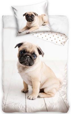 DREAMEE Dekbedovertrek Mops 140 x 200 cm DREAMEE Dekbedovertrek Mops 140 x 200 cm