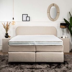 Topmatras Deluxe - Koudschuim - 80x200 cm met Koudschuim Kern - Van Aeroplus - Comfort: Medium - Wit 80x200 cm - - Inclusief Topper -