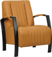 Lichtcognac leren industriële stalen fauteuil Glamour - Toledo Leer Sabbia (lichtcognac leer) Lichtcognac leren industriële stalen fauteuil Glamour - Toledo Leer Sabbia (lichtcognac leer)