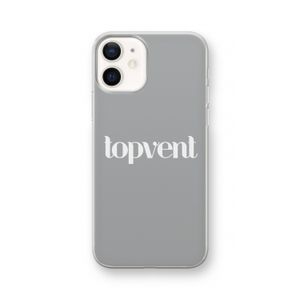 Topvent Grijs Wit: iPhone 12 Transparant Hoesje