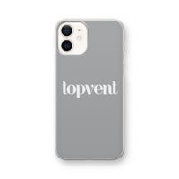 Topvent Grijs Wit: iPhone 12 Transparant Hoesje