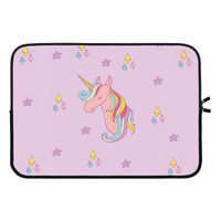 Roze eenhoorn: Laptop sleeve 13 inch