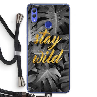 Stay wild: Honor Note 10 Transparant Hoesje met koord