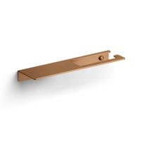 Fold toiletrolhouder met planchet brons geborsteld PVD