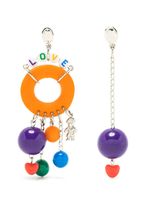 Amir Slama boucles d'oreilles pendantes Love à perles - Multicolore - thumbnail