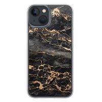 iPhone 13 mini hybride hoesje - Marmer grijs brons