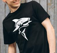 T-shirt met witte haai