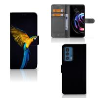 Motorola Edge 20 Pro | Telefoonhoesje | Met pasjeshouder | Papegaai
