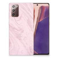 Samsung Note 20 | TPU | Siliconen hoesje | Marble Pink - Origineel Cadeau Vriendin