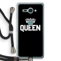 Queen zwart: Sony Xperia XZ2 Compact Transparant Hoesje met koord