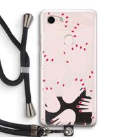 Hands pink: Pixel 3 Transparant Hoesje met koord