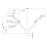 Neomounts FPMA-D750DSILVER monitorarm voor 2 schermen - thumbnail