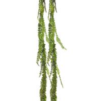 Bellatio Design kunstplant/hangplant slinger - 2x - Varen/Monilophyta - groen - 180 cm