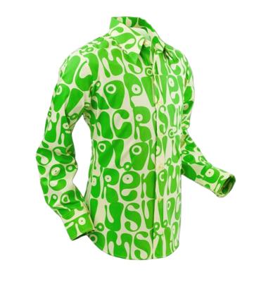 Chenaski 70's Retro Blouse Moloko Green-XS