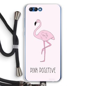 Pink positive: Honor 10 Transparant Hoesje met koord