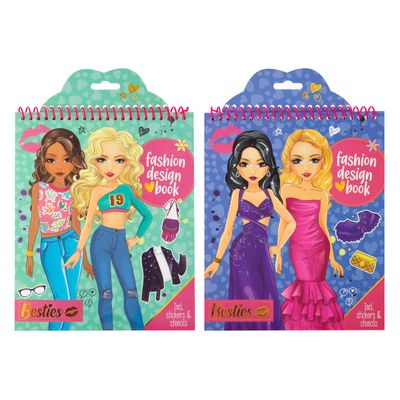 Besties fashion design kleur- en stickerboek
