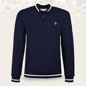 2 voor €129 | Heren  Scuba half zip trui Mill- Donkerblauw