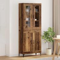 Hoge kast Oud Hout 69,5 x 34 x 180 cm Bewerkt hout