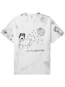 WESTFALL t-shirt Snoopy Stardust à motif tie dye - Blanc