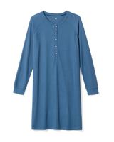 HEMA Damesnachthemd wafel middenblauw (middenblauw)