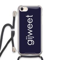 Gijweet: iPhone 8 Transparant Hoesje met koord