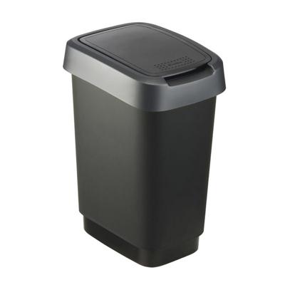 Rotho twist afvalbak 10l zwart