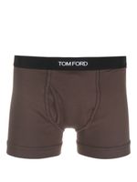 TOM FORD boxer en coton à taille logo - Marron