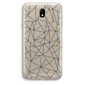 Geometrische lijnen zwart: Samsung Galaxy J7 (2017) Transparant Hoesje