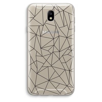 Geometrische lijnen zwart: Samsung Galaxy J7 (2017) Transparant Hoesje