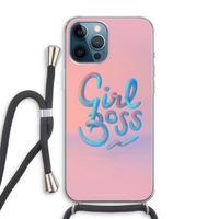 Girl boss: iPhone 12 Pro Max Transparant Hoesje met koord