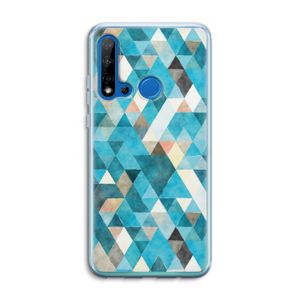 Gekleurde driehoekjes blauw: Huawei P20 Lite (2019) Transparant Hoesje