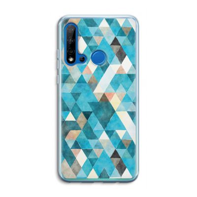Gekleurde driehoekjes blauw: Huawei P20 Lite (2019) Transparant Hoesje