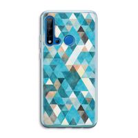 Gekleurde driehoekjes blauw: Huawei P20 Lite (2019) Transparant Hoesje