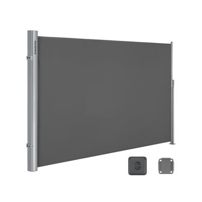 Zijluifel voor balkons en terrassen, Antraciet zijrolgordijn / 200 X 300 cm / aluminium