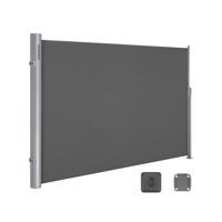Zijluifel voor balkons en terrassen, Antraciet zijrolgordijn / 200 X 300 cm / aluminium Zijluifel voor balkons en terrassen, Antraciet zijrolgordijn / 200 X 300 cm / aluminium