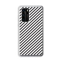 Strepen zwart-wit: Huawei P40 Transparant Hoesje Strepen zwart-wit: Huawei P40 Transparant Hoesje