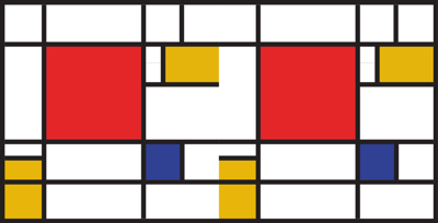 Moderne vinyl tapijt Mondriaan kunst