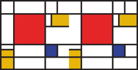 Moderne vinyl tapijt Mondriaan kunst