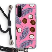 Kokosnoot roze: OnePlus Nord Transparant Hoesje met koord