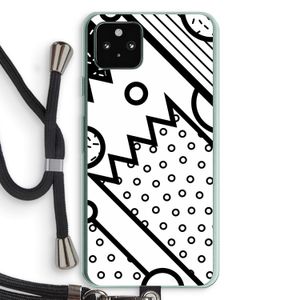 Pop Art #4: Pixel 5a 5G Transparant Hoesje met koord