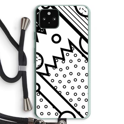 Pop Art #4: Pixel 5a 5G Transparant Hoesje met koord