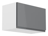 Hoge keukenkast ASPAS 1 klapdeur 60 cm wit/hoogglans grijs