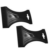 IJskrabber / raamkrabber - 2x - voor auto ramen - Zwart - Kunststof - 10 x 13 cm - Ruitenkrabber