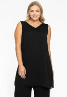 Yoek Lang singlet v-hals | Zwart | Maat XXL