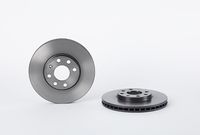 Remschijf COATED DISC LINE BREMBO, Remschijftype: Binnen geventileerd, u.a. für Opel, Vauxhall, Chevrolet