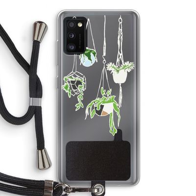 Hang In There: Samsung Galaxy A41 Transparant Hoesje met koord