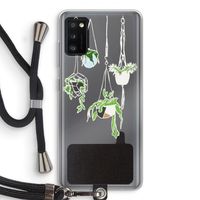 Hang In There: Samsung Galaxy A41 Transparant Hoesje met koord